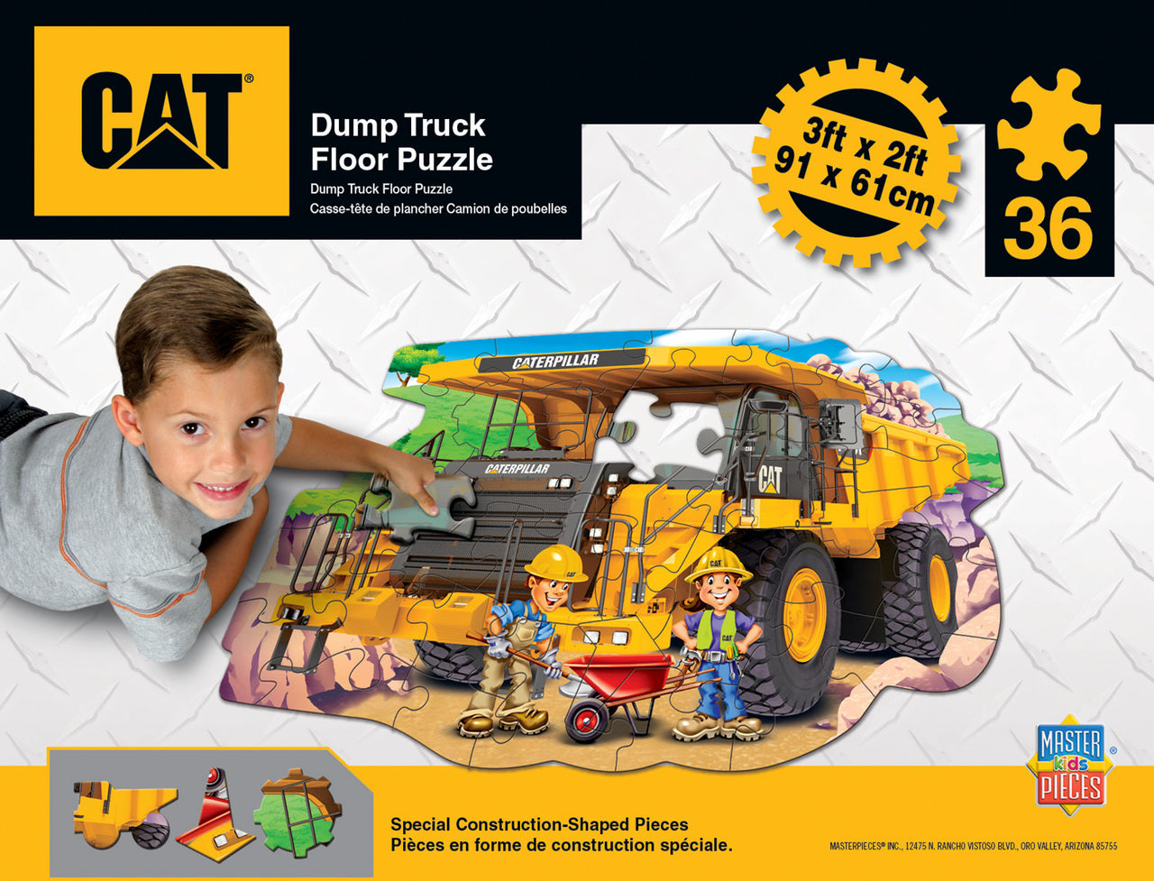 CAT Dump Truck 36 Piece Shaped Floor Puzzle