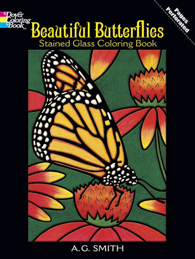 Beautiful Butterflies Stained Glass Coloring Book    