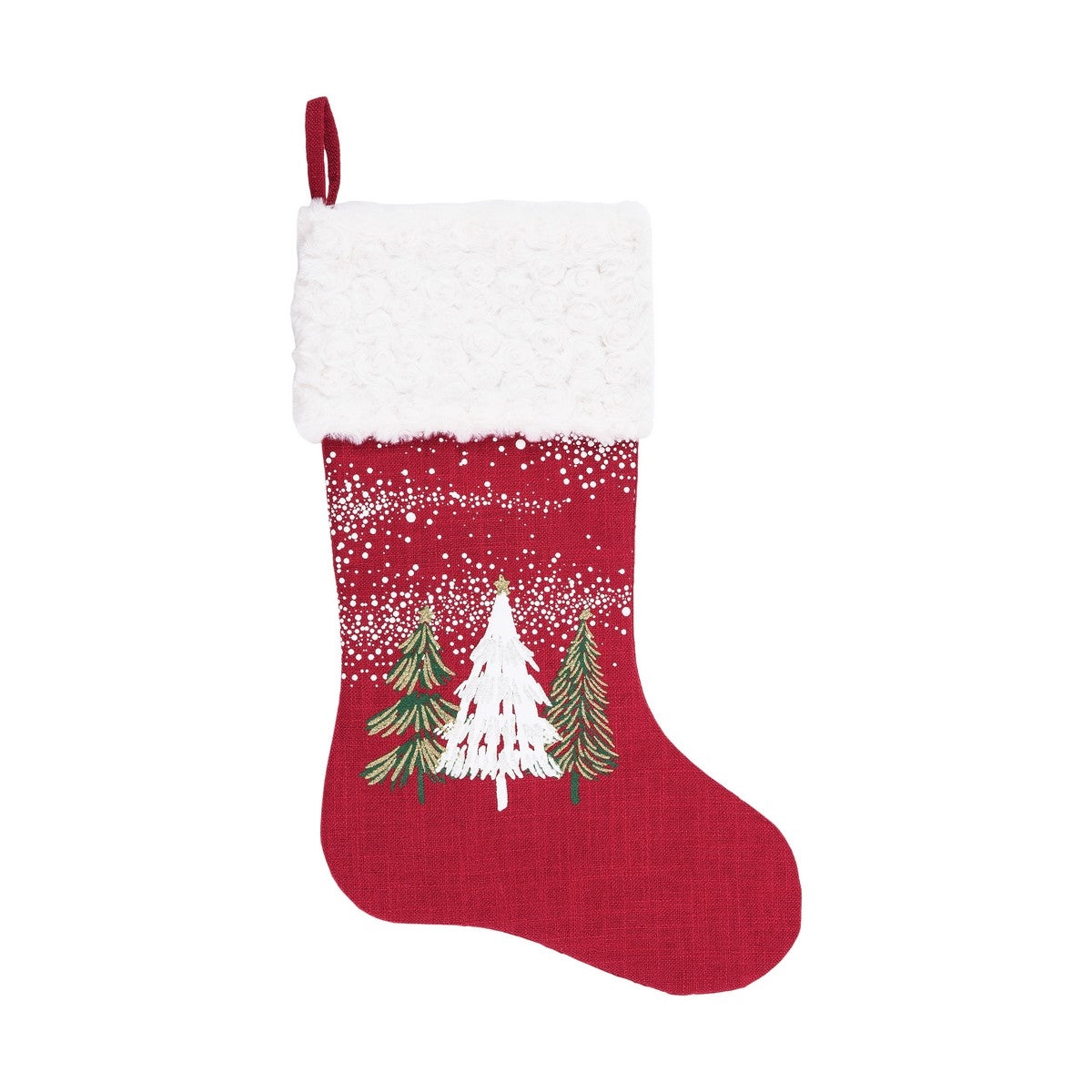 Snowy Trees Stocking    