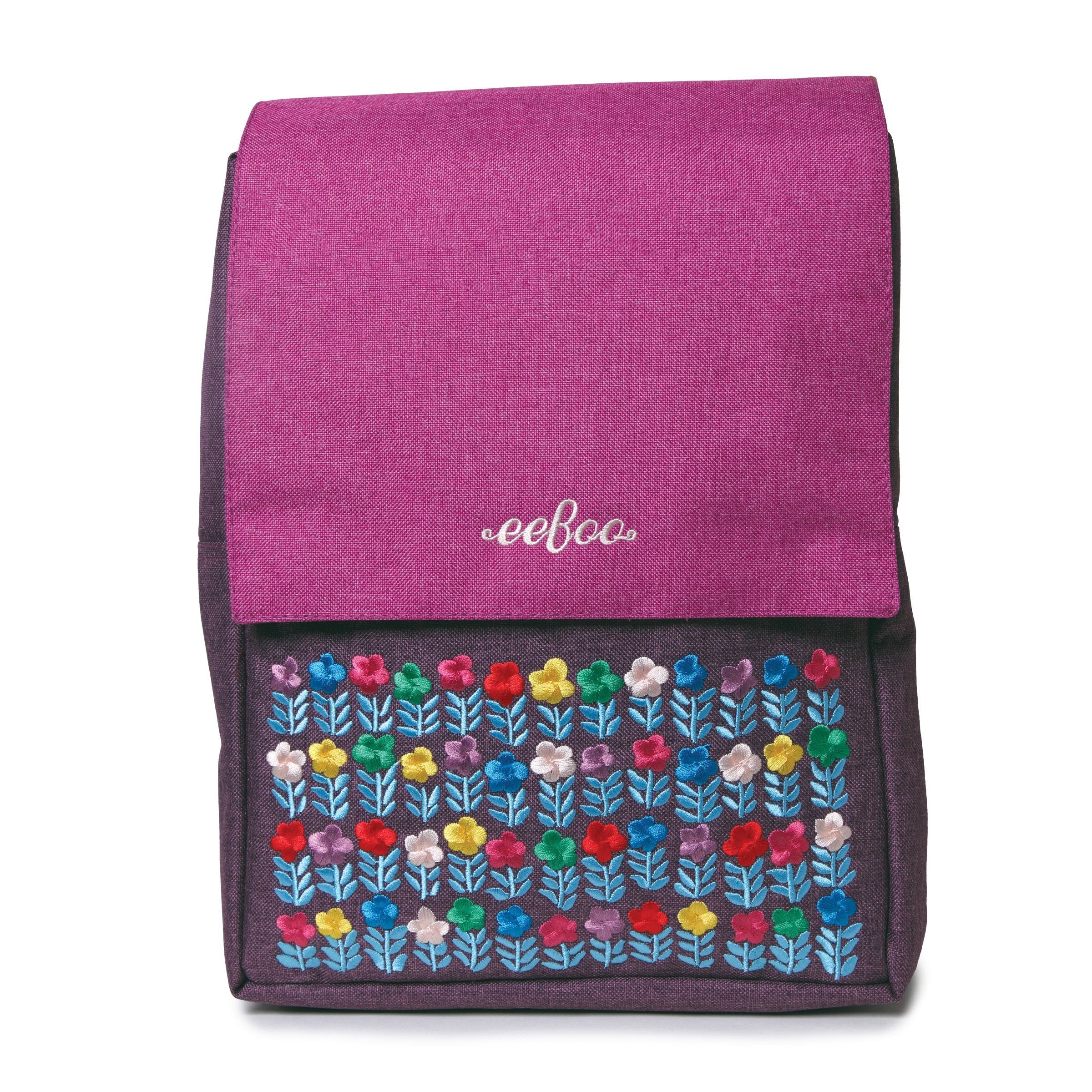 Kids Embroidered Backpack - Flowerbed    