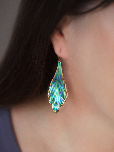 Holly Yashi Sage Earrings - Verdant Green    