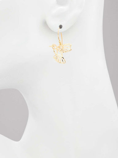 Holly Yashi Soaring Hummingbird Earrings - Gold    