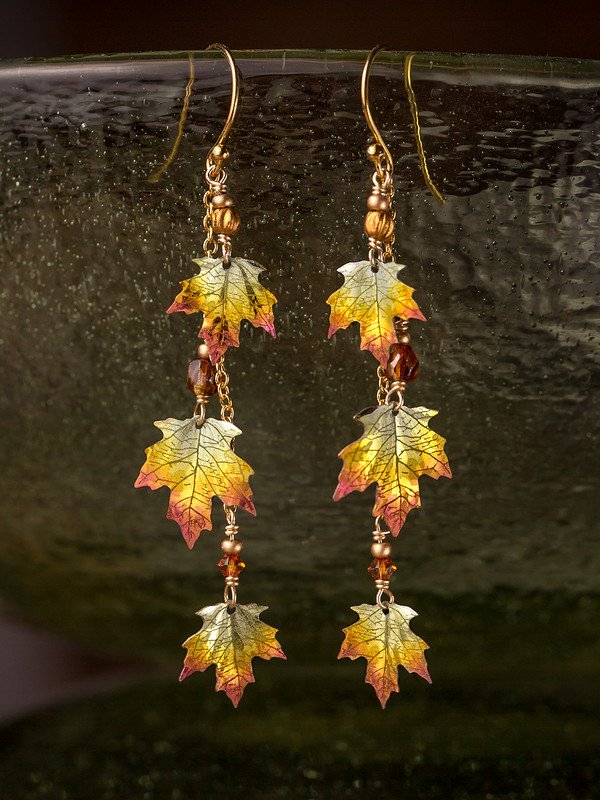 Holly Yashi Sugar Maple Chime Earrings - Peach    