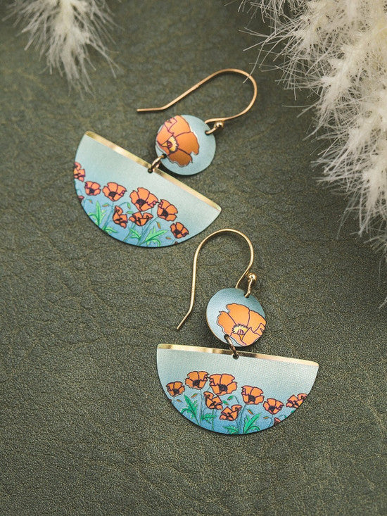 Holly Yashi Poppy Blossom Earrings - Golden    