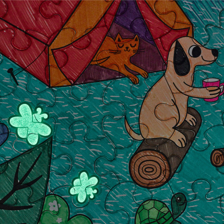 Color By Number 100 Piece Puzzle - Camping    