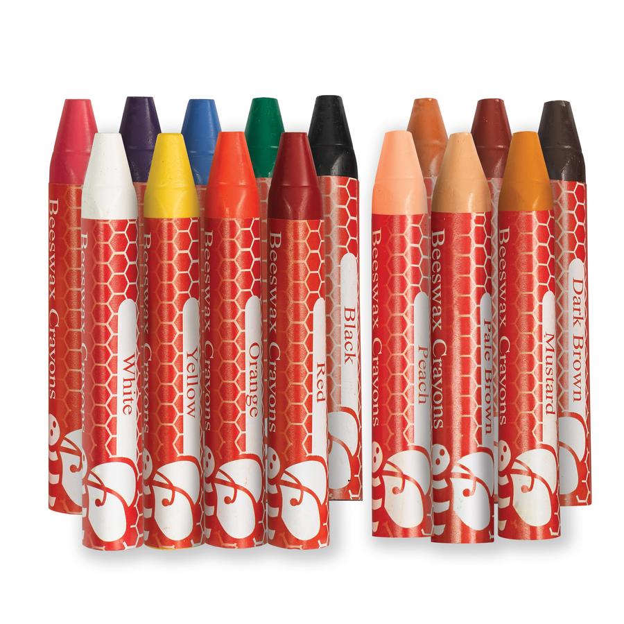 15 Beeswax Crayons - World Colors    