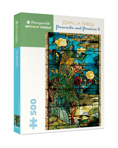 Peacocks And Peonies II - 500 Piece John La Farge Puzzle    