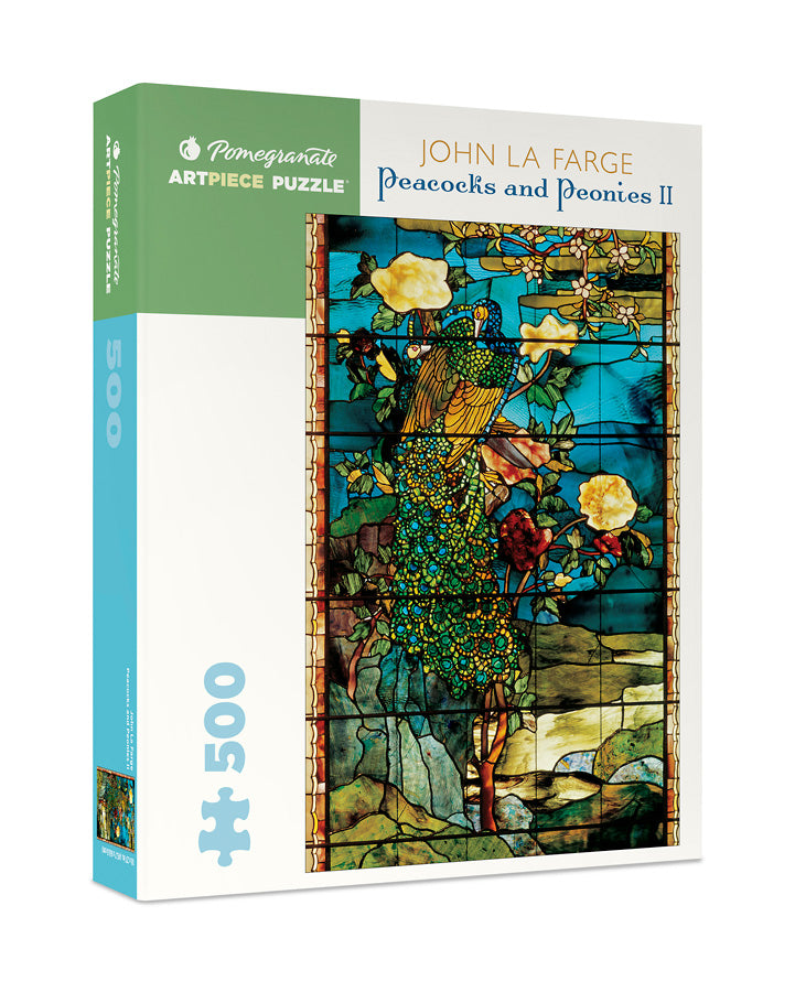 Peacocks And Peonies II - 500 Piece John La Farge Puzzle    