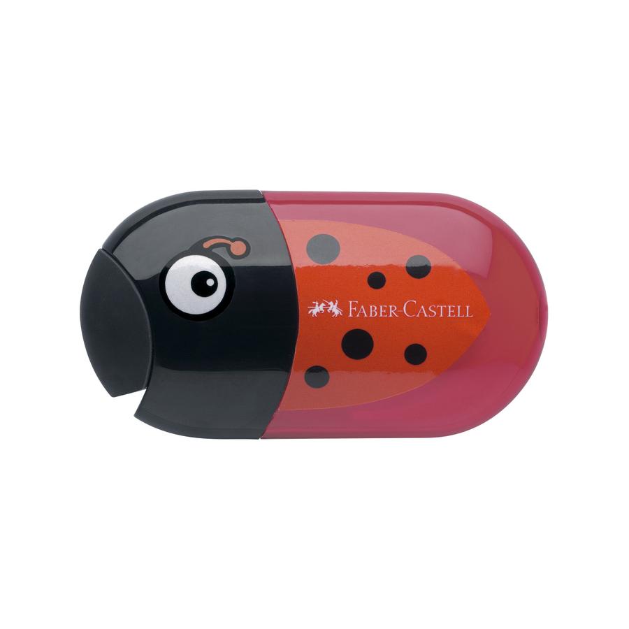 Dual Pencil Sharpener With Eraser - Ladybug    