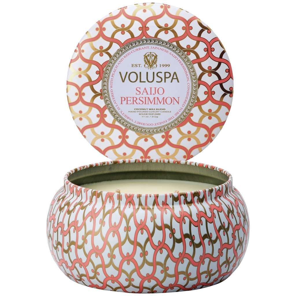 Voluspa 2 Wick Tin - Saijo Persimmon    