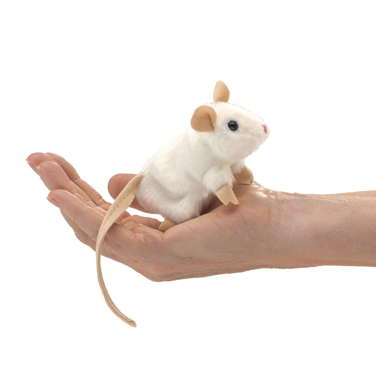 Folkmanis Finger Puppet - White Mouse    