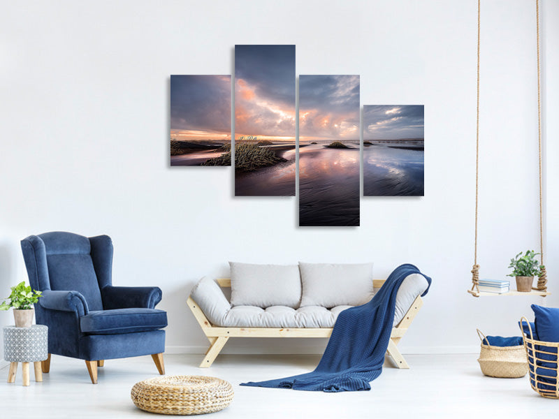 modern-4-piece-canvas-print-black-sand