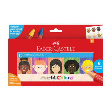 15 Beeswax Crayons - World Colors    
