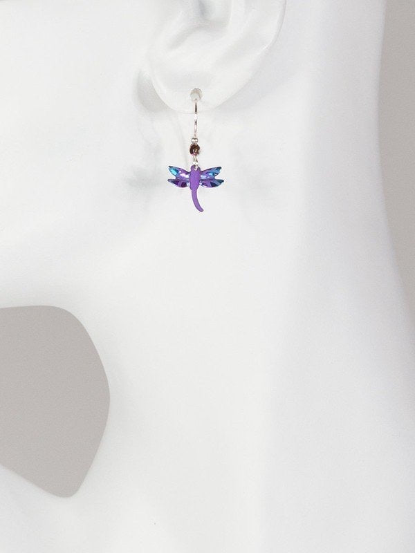 Holly Yashi Dragonfly Earrings - Purple    