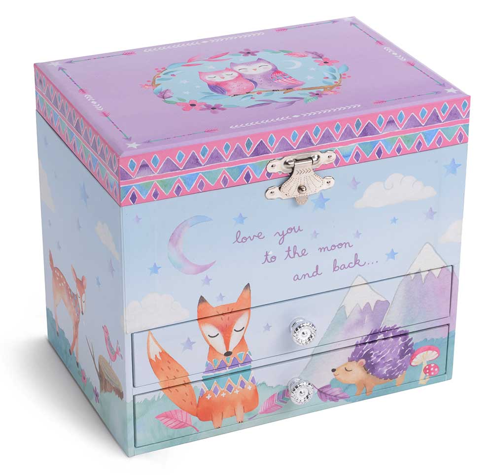 Woodland Dream 2 Drawer Musical Jewelry Box    