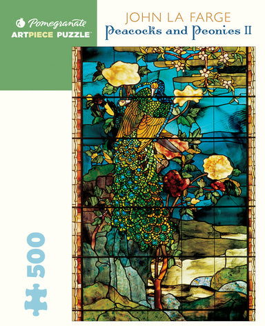 Peacocks And Peonies II - 500 Piece John La Farge Puzzle    