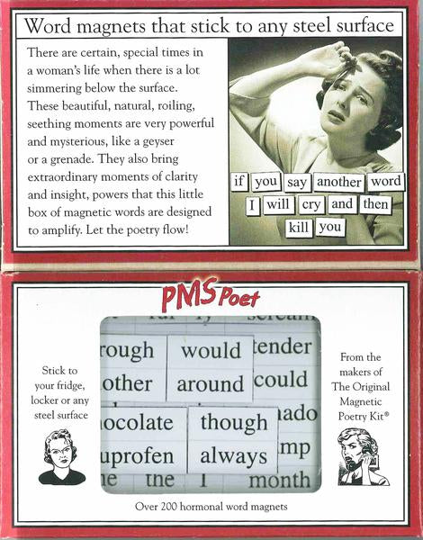 Magnetic Poetry - PMS Poet    