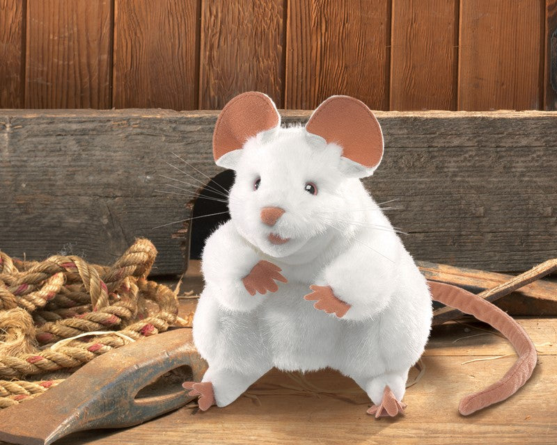 Folkmanis Puppet - White Mouse    