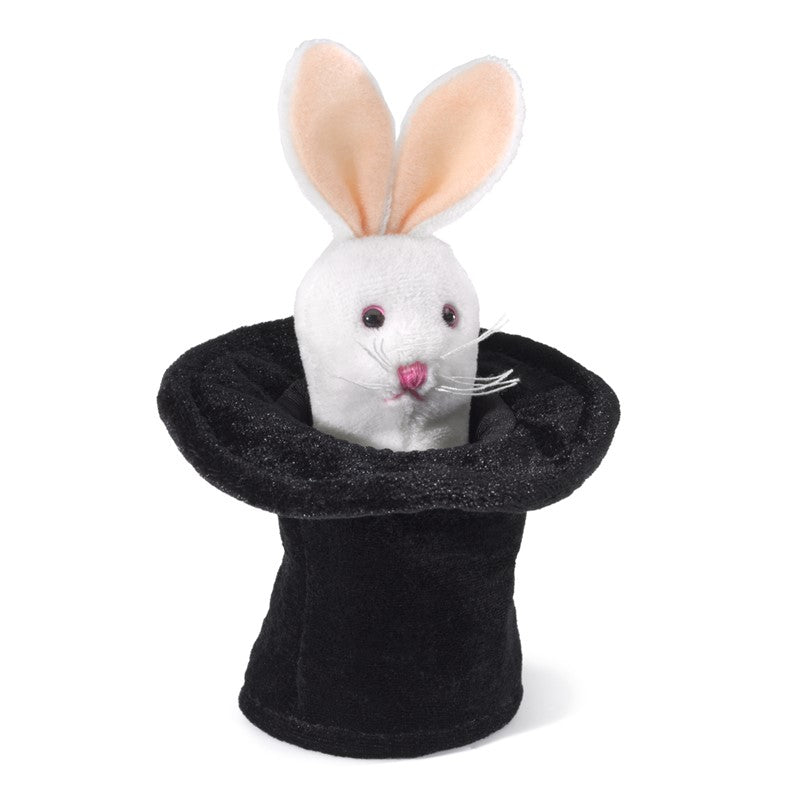 Folkmanis Finger Puppet - Mini Rabbit In A Hat    