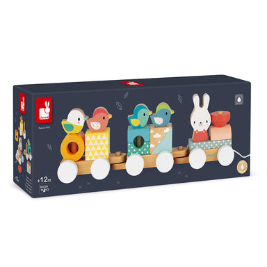 Pull Along Wooden Stacking Train    