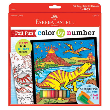 Foil Fun Color By Number - T-Rex    