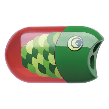 Dual Pencil Sharpener With Eraser - Fish    