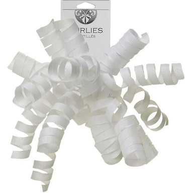 Grosgrain Curlie Bow - White    