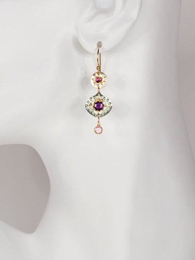 Holly Yashi Eternal Flowers Earrings - Amethyst / Sage    
