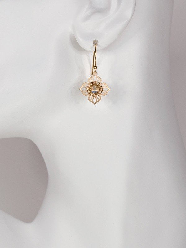 Holly Yashi Bella Flora Earrings - Antiqued Brass    