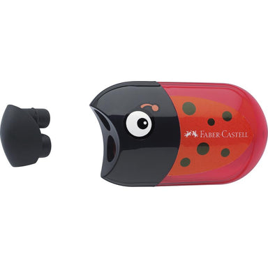 Dual Pencil Sharpener With Eraser - Ladybug    