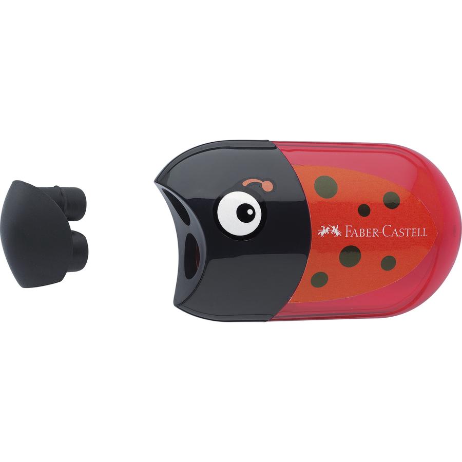 Dual Pencil Sharpener With Eraser - Ladybug    