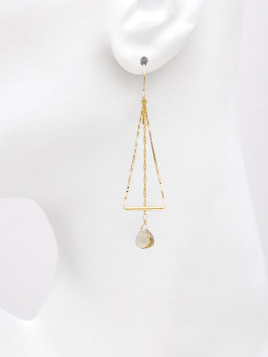 Holly Yashi Eva Drop Earrings - Gold/Sand    