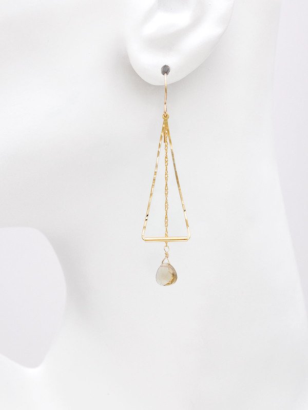 Holly Yashi Eva Drop Earrings - Gold/Sand    