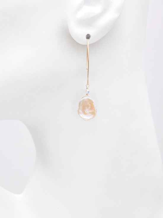 Holly Yashi Margo Open Hoop Earrings - Peacock / Gold    