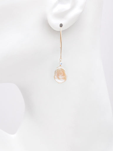 Holly Yashi Margo Open Hoop Earrings - Blush / Gold    