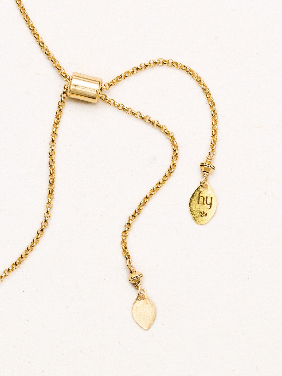 Holly Yashi Celestine Drop Necklace - Gold/Champagne    