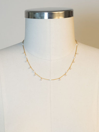 Holly Yashi Cora Pearl Necklace - White / Gold    
