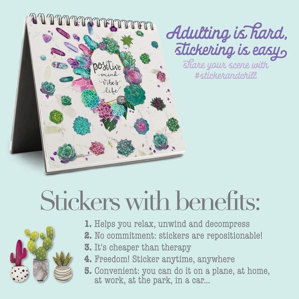 Sticker & Chill - Succulents & Crystals    
