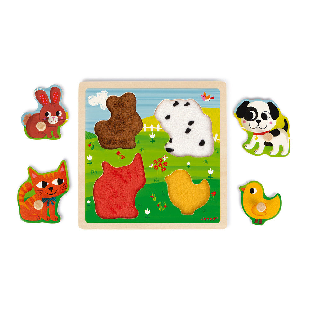 Tactile 4 Piece Puzzle - My First Animals    