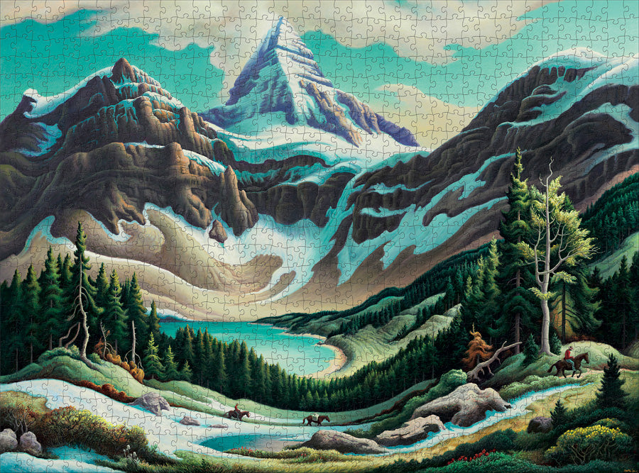 Trail Riders - Thomas Hart Benton 1000 Piece Puzzle    