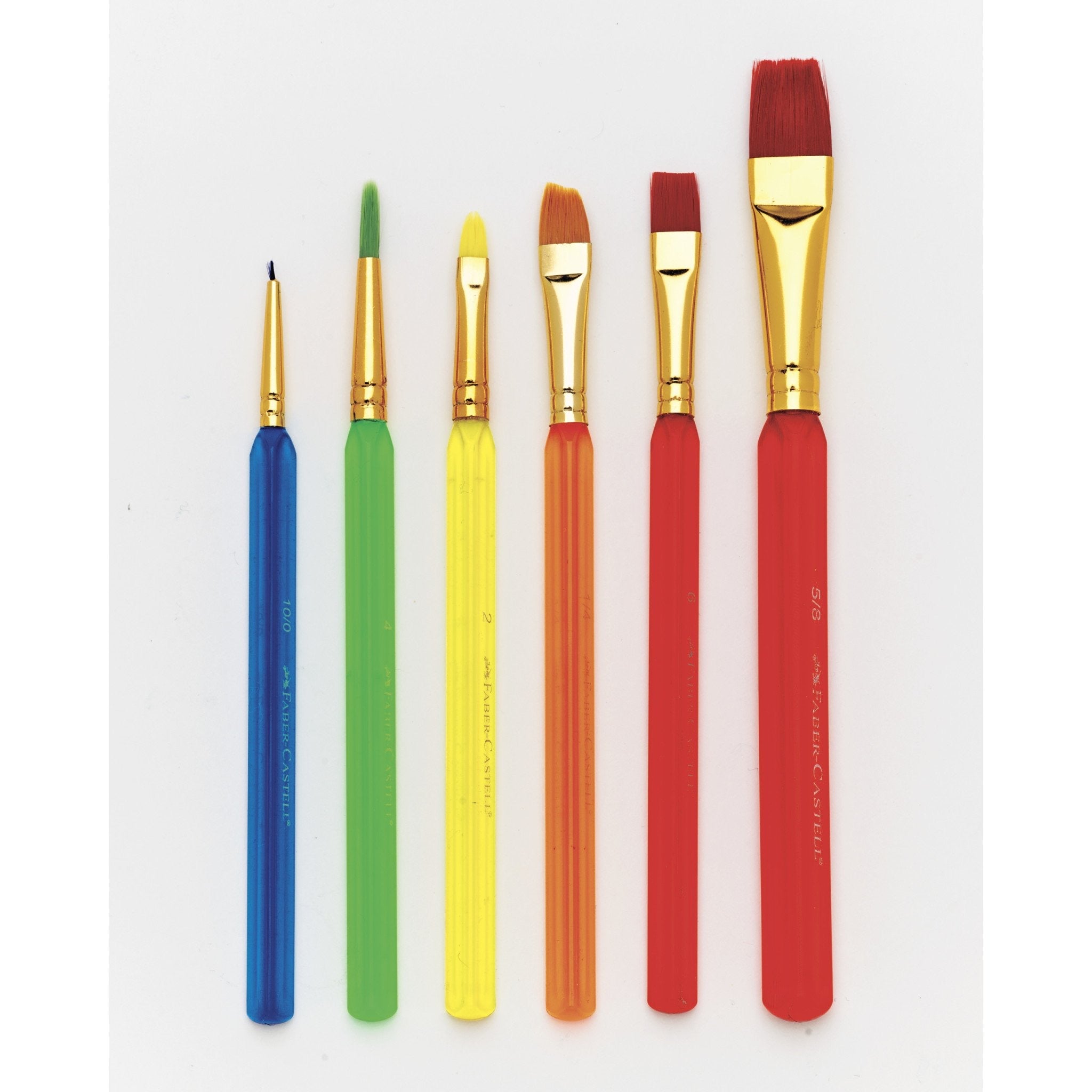 6 Piece Assorted Triangular Paint Brushes    
