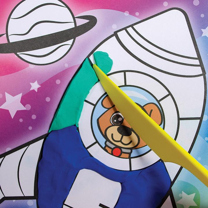Coloring With Clay - Glow In The Dark Space Pets    