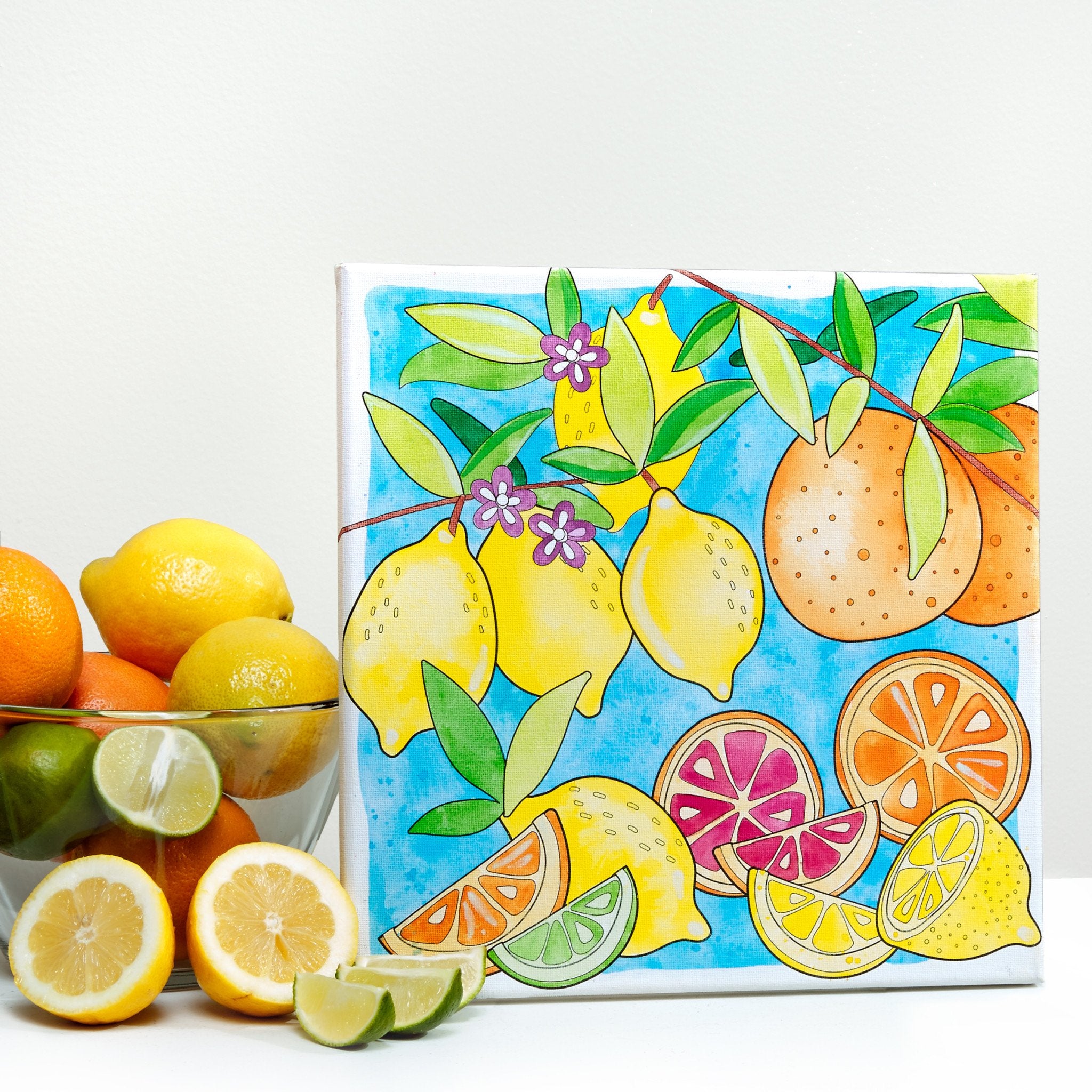 Paint By Number Watercolor Set - Produce    