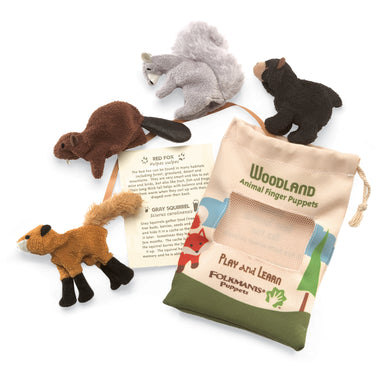 Folkmanis Finger Puppets - Woodland Animal Set    